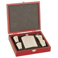 Promotional Gifts - Rosewood Finish Flask Set